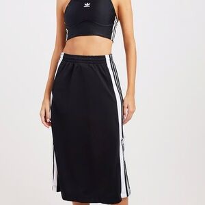 Adidas Women's Black and White Midi Skirt